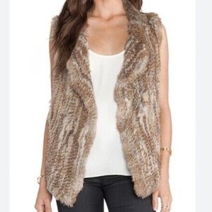 Joie genuine rabbit fur vest